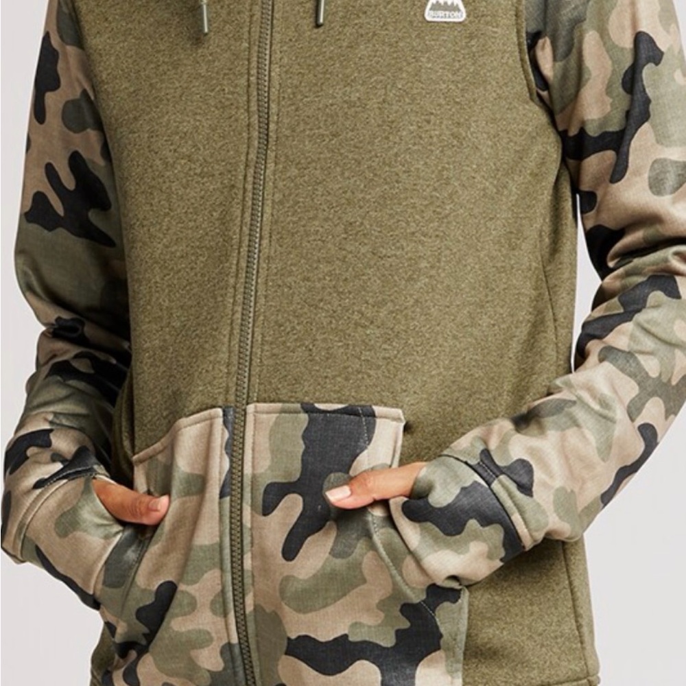 Burton Camouflage Zip-Up Hoodie